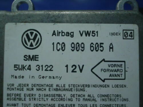 Airbag Centralita VW 1C0909605A 1CO909605A INDEEX 04 SIEMENS 5WK43122 5WK4 3122