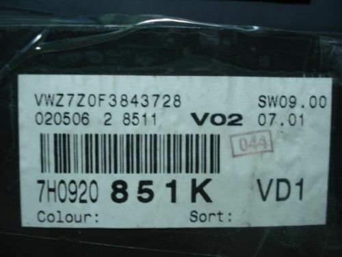 Cuadro de instrumentos VW T5 7H0920851K 7H0 920 851 K 110080204112 7HO920851K