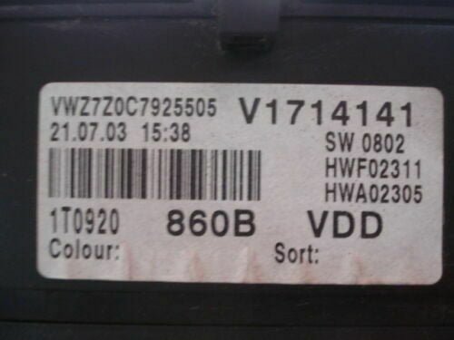 Cuadro de instrumentos  VW Touran Caddy 1T0920860B