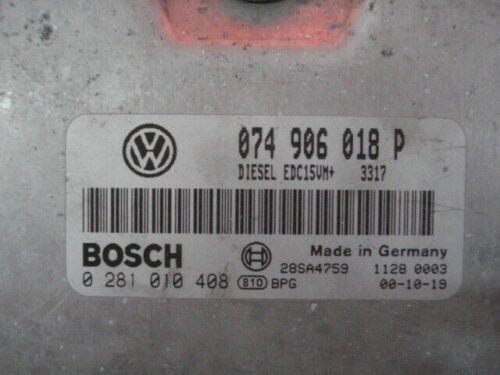 Centralita del motor VW T4 Transporter 074 906 018 P 074906018P BOSCH 0281010408