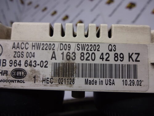 A/C Clima panel Mercedes W163 ML A1638204289 A1638204289KZ 5HB964643-02