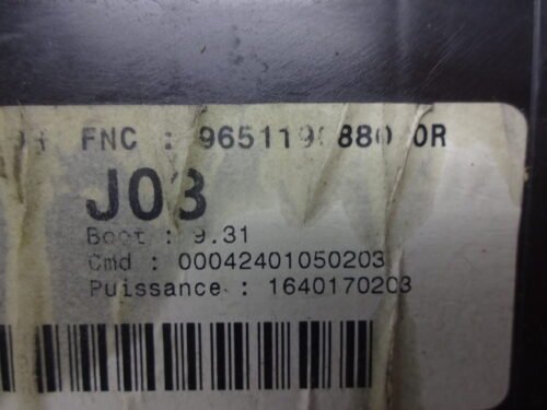 BSI citroen peugeot 9651196880OR 9651197580OR BSI j03-00 9651197580 9651196880