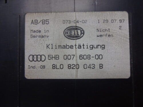 8L0820043D A/C System Clima panel de control Audi 8L0820043D 8LO820043D 5HB00760804