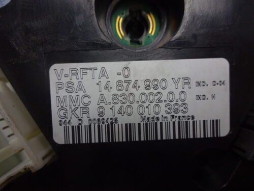 A/C System Clima panel de control Peugeot Fiat 14874990YR A83000200 9140010393