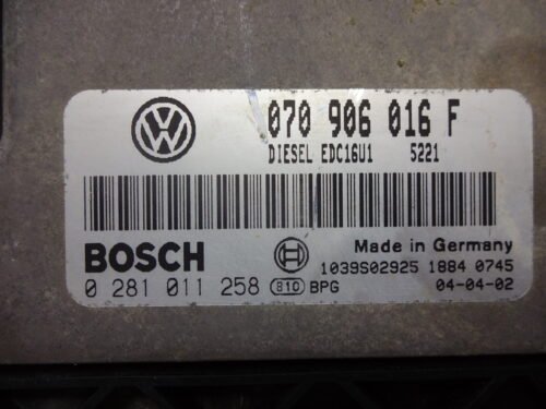 Centralita del motor VW Touareg (7L) 070906016F 0281011258 BOSCH