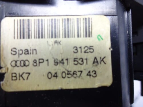 Conmutador de luces Audi A3 8p TT S3 8P1941531AK 8P1 941 531 AK BK7 04056743