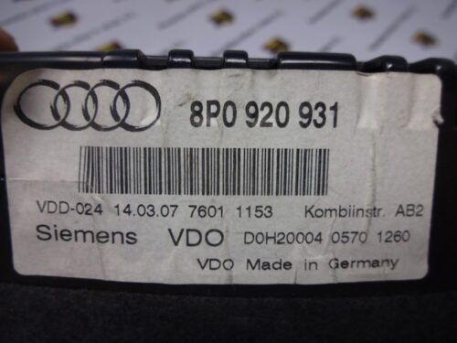 Cuadro de instrumentos / Audi A3 8P 8P0920931 8PO920931 110080297024