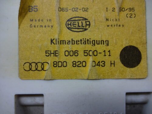 8D0820043H 8DO820043H A/C Clima panel de control Audi A4 B5 8D0820043H 8DO820043H 5HB00650011