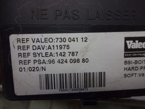 BSI Caja de fusibles Citroen Berlingo PSA VALEO 73004112 9642409880