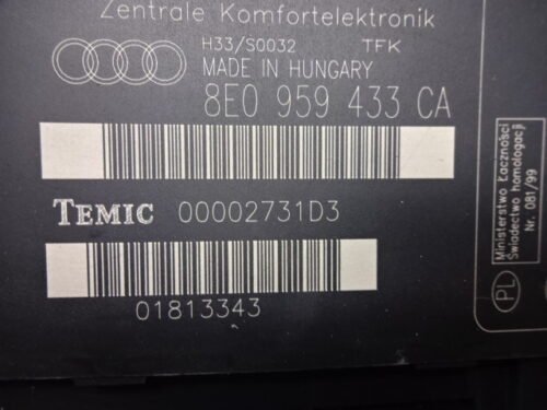 Modulo Electrónico Confort Audi A4 B6 8E0959433CA 8EO959433CA TEMIC 00002731D3