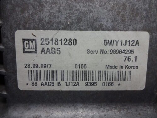 Centralita del motor CHEVROLET CRUZE 5WY1J12A 25181280 AAG5