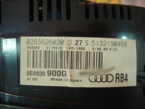 Cuadro de instrumentos  Audi A4 8E0920900G 0263626020 5132190468