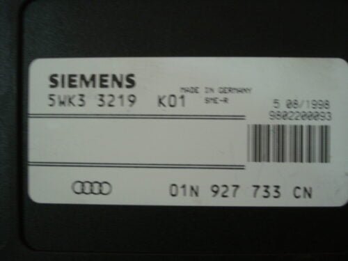 Transmisión controlador Audi 01N927733CN 5WK33219K01 01N 927 733 CN 5WK33219 K01