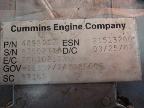Centralita del motor DAF MAN 0281010254 BOSCH 4898112 83902718