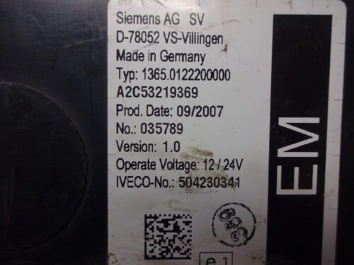 Centralita EM / Steuergerat EM / IVECO 504230341 A2C53219369 084494