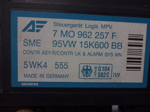 Controlador Confort Ford Seat VW 7M0962257F 7MO962257F 95VW15K600BB 5WK4555