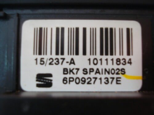 Interruptor switch SEAT (6P1) 6P0927137E  BK7 10111834