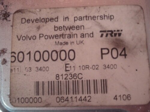 Centralita del motor VOLVO 60100000 60100000P04 81236C