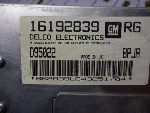 Centralita del motor Opel Astra Caravan 16192839RG 16192839 RG D95022 BPJA