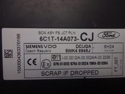 Caja de fusibles Ford Transit 6C1T14A073CJ 6C1T-14A073-CJ 5WK48948J