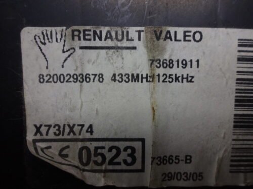 Lector de tarjeta clave Renault Espace Laguna 8200293678 433MHZ VALEO 73681911