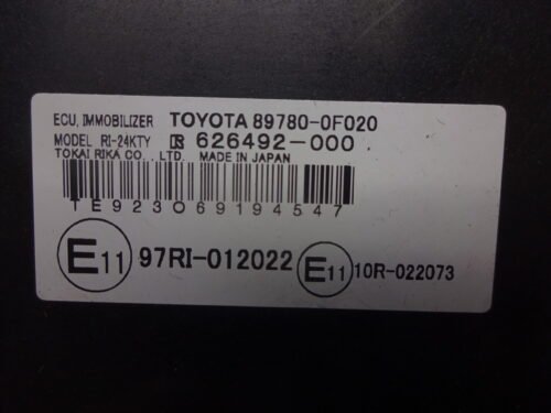 Centralita Toyota Corolla Verso 897800F020 89780-0F020 626492-000