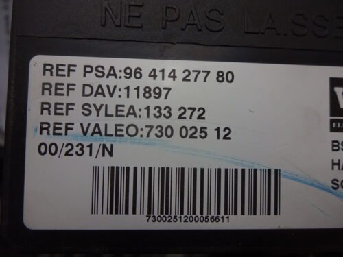 BSI Caja de fusibles Citroen Peugeot 9641427780 73002512