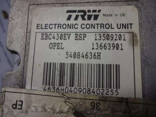 ABS Opel Vectra 09191497 13663901 54084636H 13509201 13663901