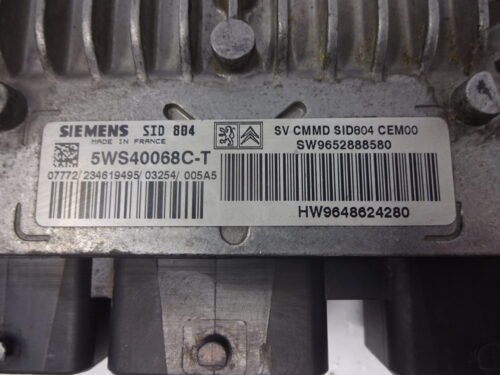 Centralita Citroen C3 SIEMENS 5WS40068CT 5WS40068C-T SID804 9652888580 96486242