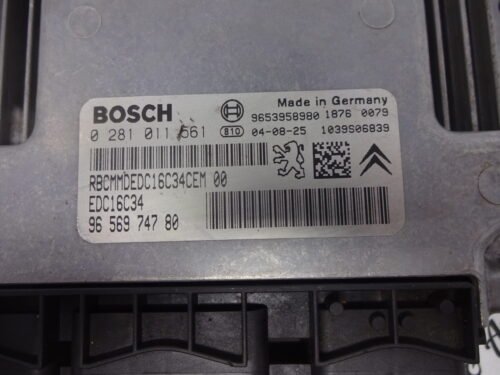 9656974780 9653958980 0281011561 Centralita del motor Citroen 9656974780 EDC16C34 9653958980 0281011561
