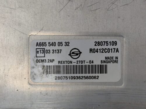 Centralita del motor SsangYong REXTON R0412C017A A6655400532 A665 540 05 32
