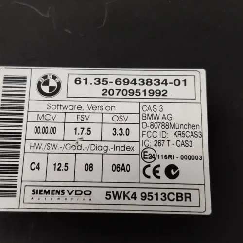 6135694383401 61.35-6943834-01 5WK49513CBR 6135694383401 61.35-6943834-01 5WK49513CBR