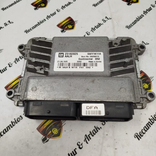 Centralita del motor CHEVROLET 25182025 5WY1K11A AALH 96958816 CONTINENTAL D52