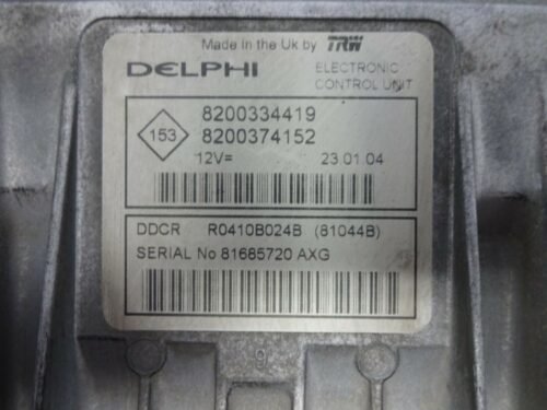 Centralita del motor Renault Kangoo DELPHI 8200334419 8200374152 R0410B024B