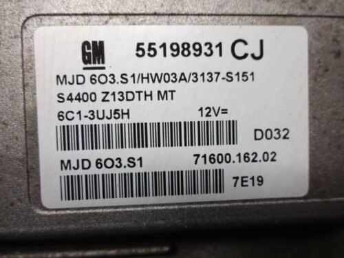 Centralita del motor Opel Corsa 55198931CJ 55198931 CJ 55198931 FGP