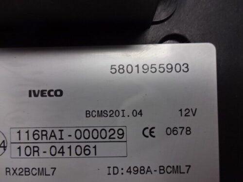 Unidad de control Iveco Daily 5801955903 ID 5386BCML7 2012DJ4342 BSMS20104