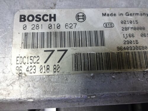 Centralita del motor Peugeot 9642301880 77 9640938680 BOSCH 0281010627