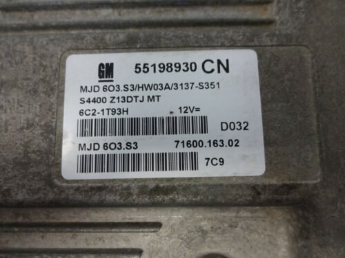 Centralita del motor Opel 55198930CN 55198930 S4400 Z13DTJ MJD6O3S3 7160016302