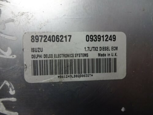Centralita del motor Opel Astra 1.7 DTI ISUZU DELPHI  8972406217 09391249