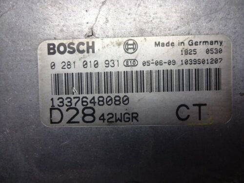Centralita del motor Citroen Fiat 1337648080 0281010931 D2842WGR