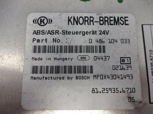 ABS ASR Centralita Man 81.25935.6710 81259356710 0486104033 BOSCH 0 486 104 033
