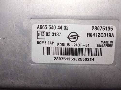 Centralita del motor SSANGYONG R0412C019A A6655404432