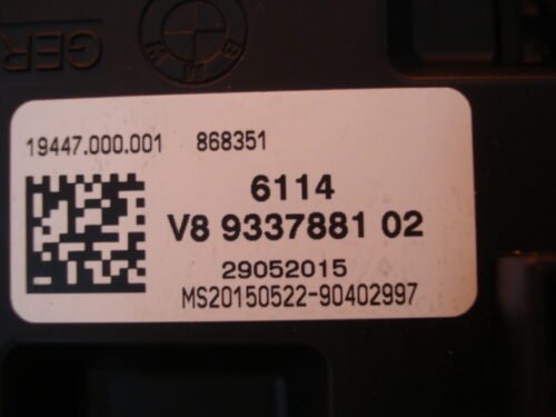 BCM Caja de fusibles BMW 6144 V8 9337881 02 868351 868314 19443000001