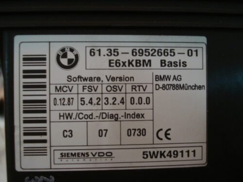 Centralita BMW 6135695266501 61.35-6952665-01 5MK49111