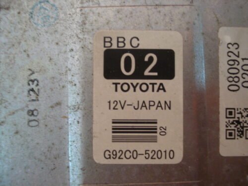 Centralita Toyota Yaris BBC 02 12V JAPAN G92C0-52010 G92C052010