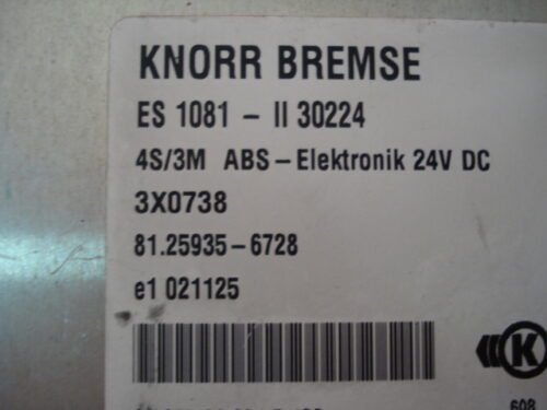 Centralita ABS KNORR-BREMSE MAN 81259356728 81.25935-6728