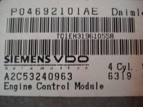Centralita del motor CHRYSLER P05094152AH P04692101AE A2C53240963 SIM90E