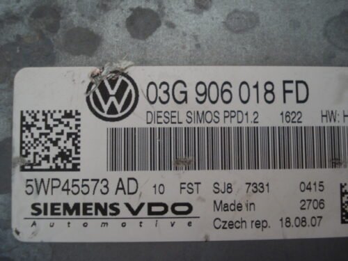 Centralita del motor SEAT VW 03G906018FD 03G 906 018 FD 5WP45573AD SIMOS