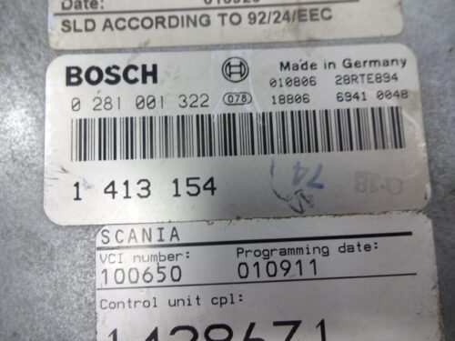 Centralita del motor Scania 1413154 1429671 BOSCH 0 281 001 322 0281001322