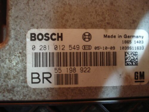 Centralita del motor Opel Zafira Astra BR55198922 55198922 0281012549